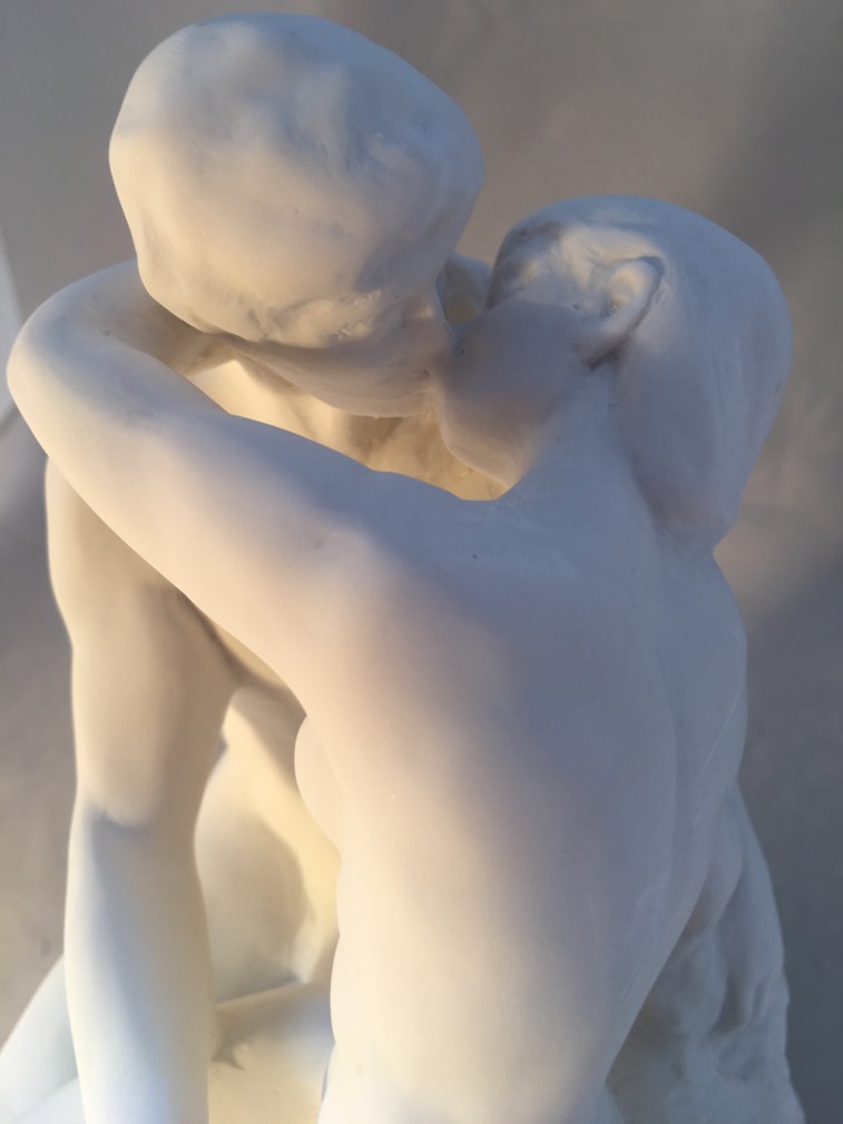 The Kiss Statue Lovers by Rodin White - Large