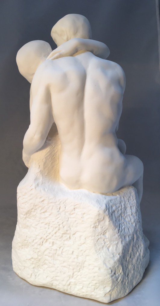 The Kiss Statue Lovers by Rodin White - Large