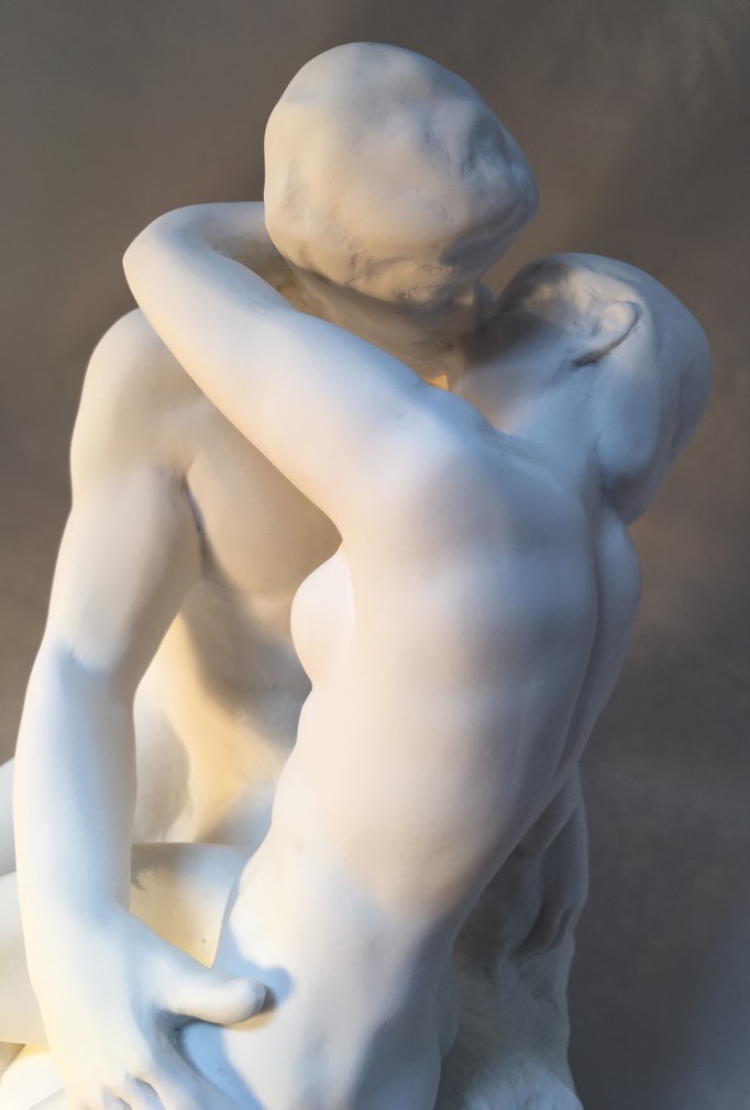The Kiss Statue Lovers by Rodin White - Large