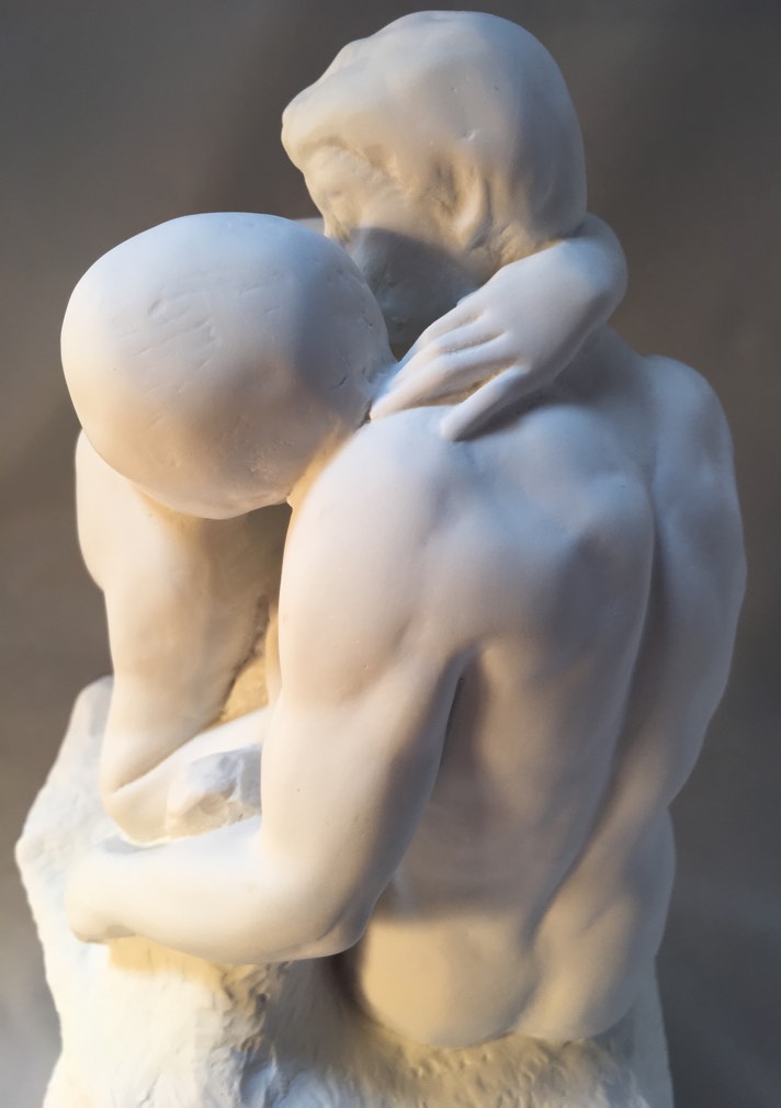 The Kiss Statue Lovers by Rodin White - Large