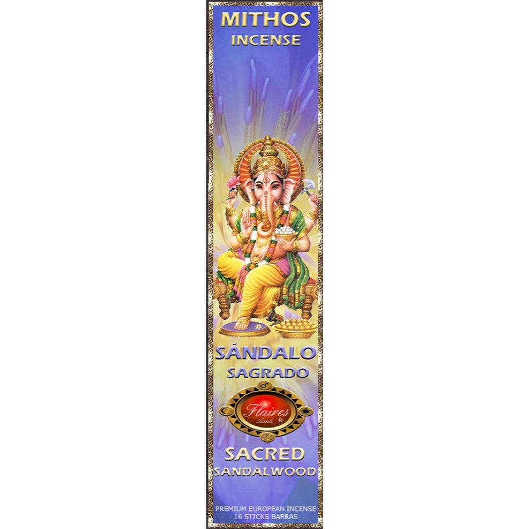 Ganesh Hindu Sacred Sandalwood Blend Incense Sticks by Flaires - 3 PACK