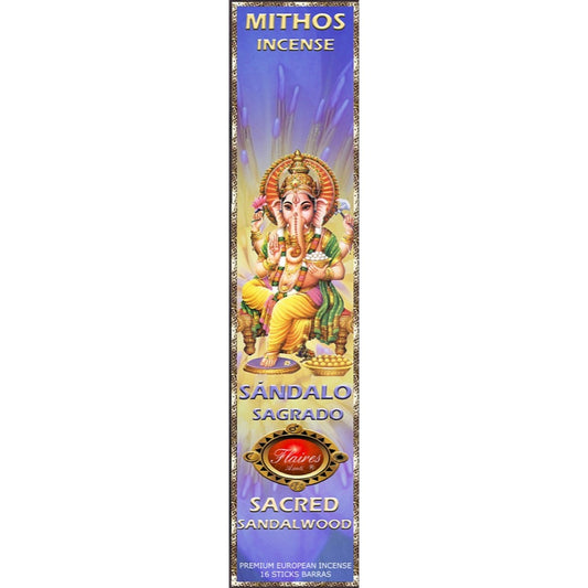 Ganesh Hindu Sacred Sandalwood Blend Incense Sticks by Flaires - 3 PACK