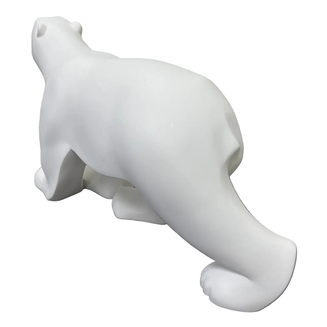 back view Reproduction of Pompon's White Polar Bear desk statue by Parastone