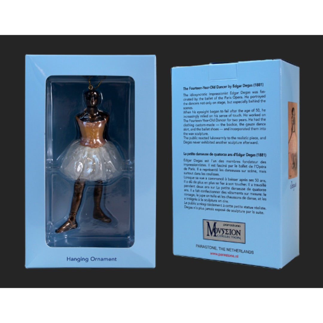 Tree Ornaments - Degas Little Dancer Ballerina Miniature Statue 4H, Individual Package