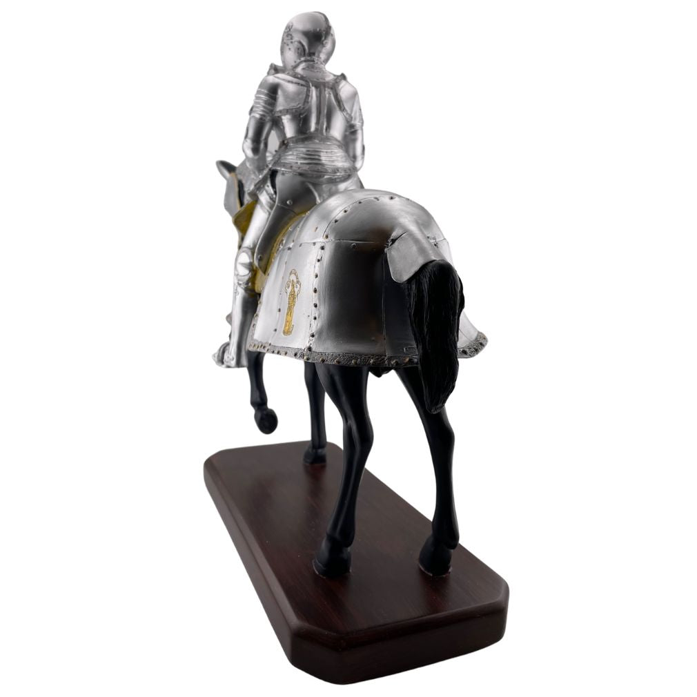 Knight and Horse Wearing Armor Statue Philadelphia Museum of Art 14.25H