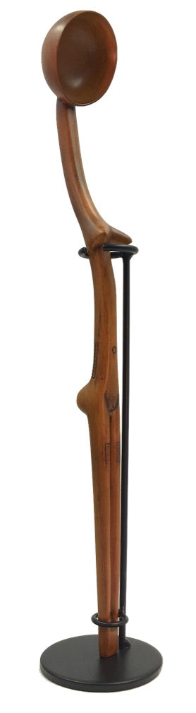 Zulu African Ceremonial Spoon with Stand Replica Statue 13.25H