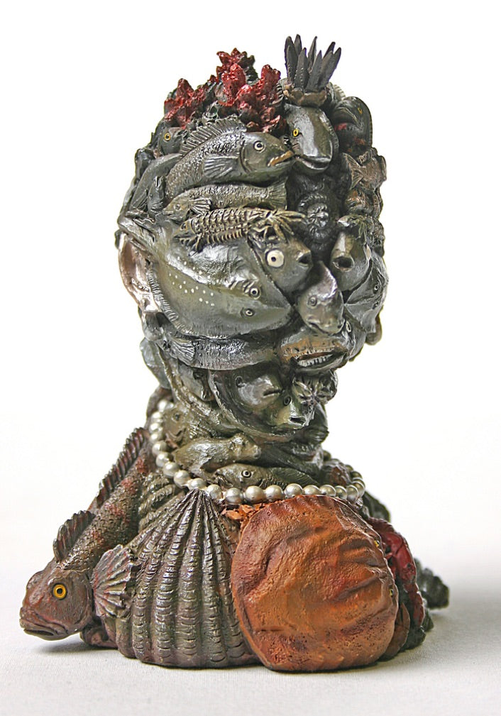 Water Sea Life Portrait Head Statue by Arcimboldo