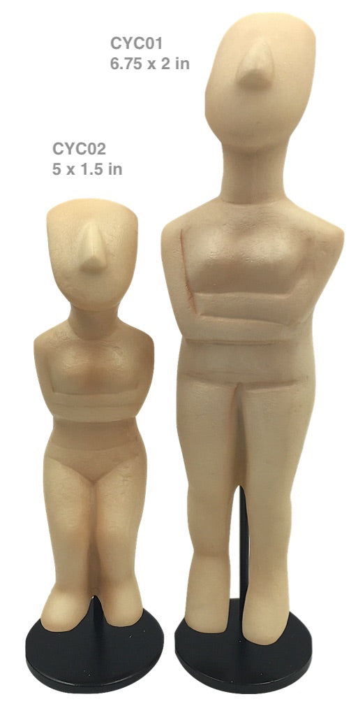 Mini Female Figurine Statue from the Cyclades Syros Spedos Type Greek Prehistoric