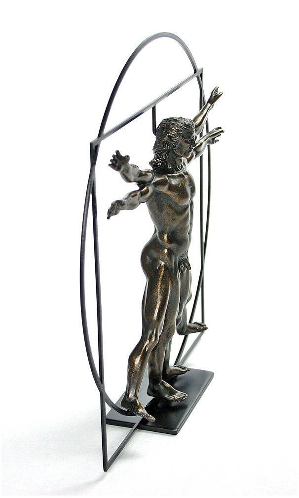 Vitruvian Universal Man Statue by DaVinci, Bronze
