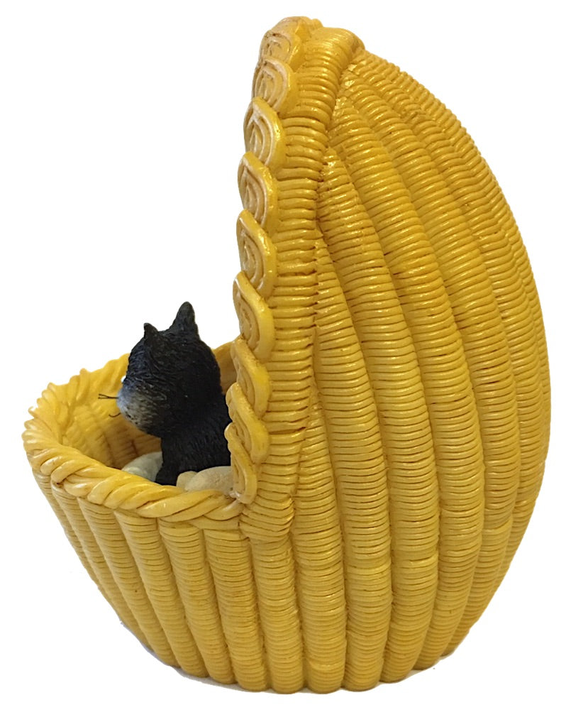 Cozy Nest Little Kitten Snuggling with Bear Small Statue Two Piece Set by Dubout