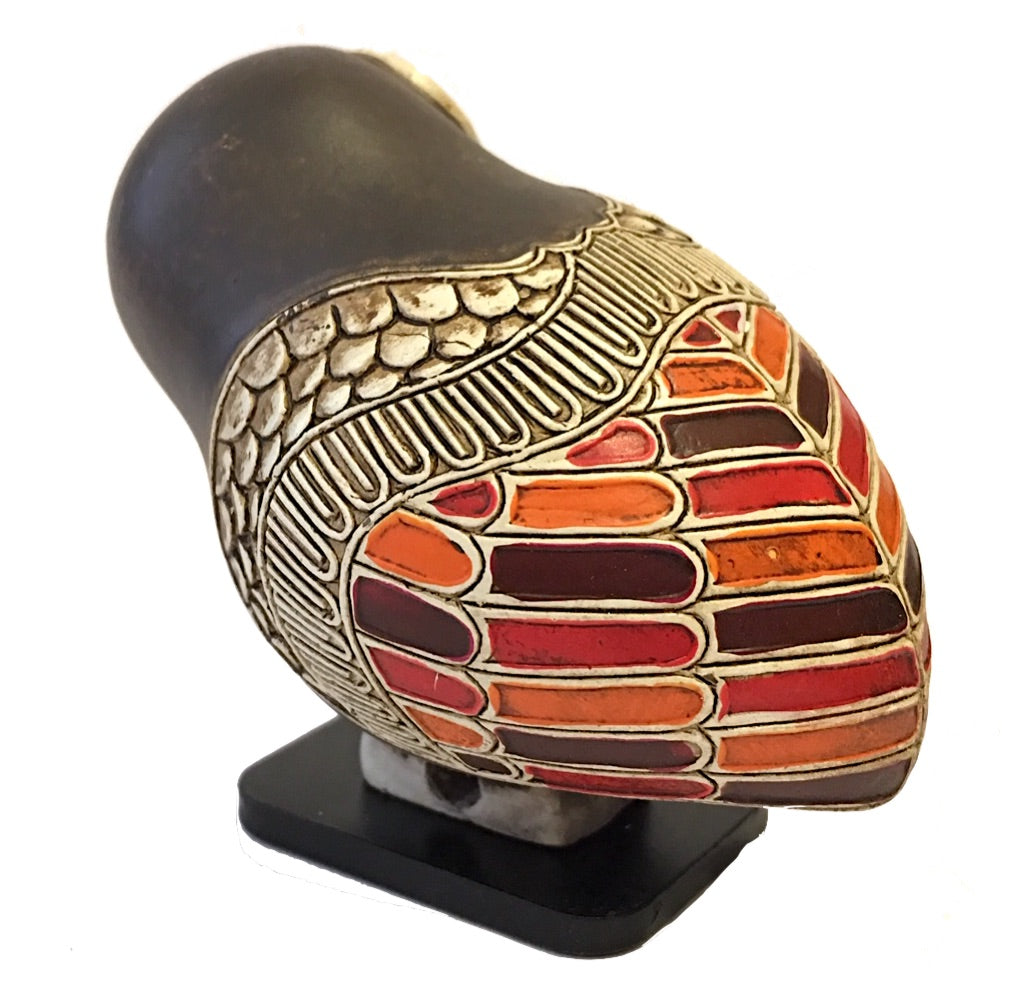 Greek Owl Corinthian Aryballos Perfume Flask Miniature Statue