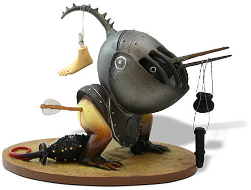 Helmeted Bird Monster Statue by Hieronymus Bosch from Garden of Earthly Delights