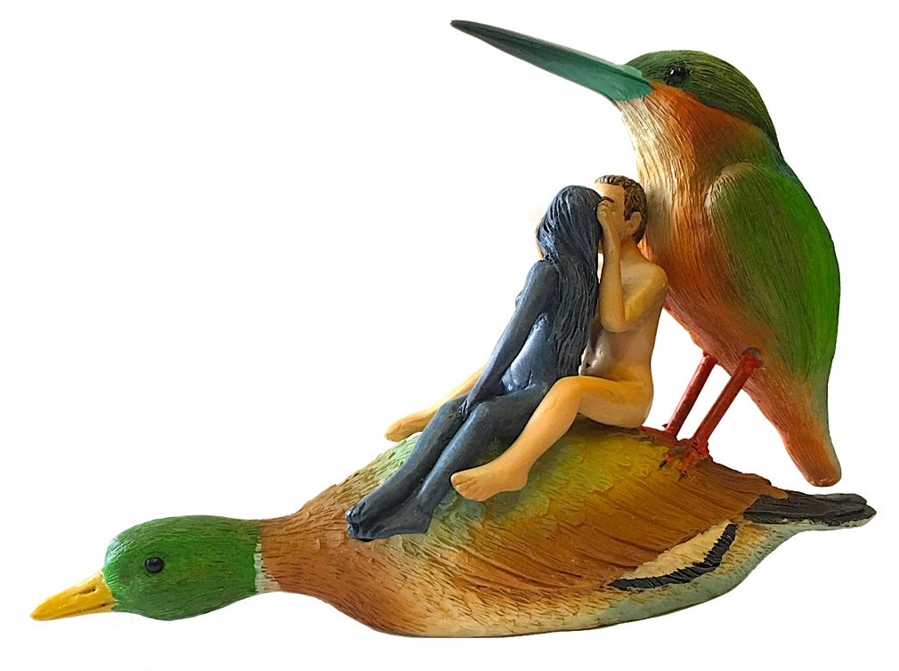 Couple on a Duck Seduction Sin Statue by Hieronymos Bosch JB26 Parastone