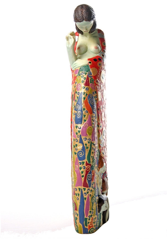 Woman in Red Cloak Art Nouveau Figurine Statue Museum Collectible by Gustav Klimt