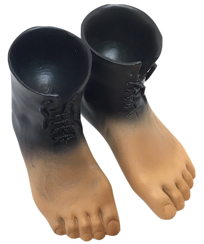 Magritte Boot Feet Red Model Surrealism Small Figurine Statue 3L