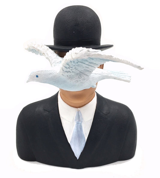 Man in Bowler Hat with Dove l'homme au chapeau melon Statue