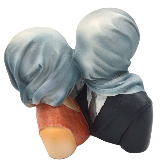 Magritte Lovers with Covered Heads Les Amants Statue