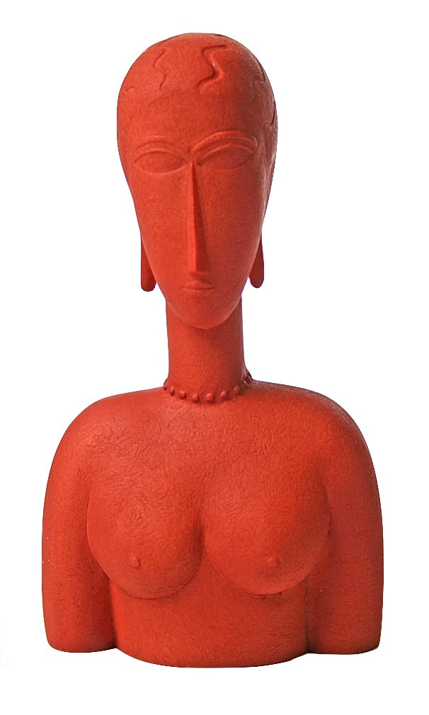 Modigliani Abstract Female Bust, Red - MO14