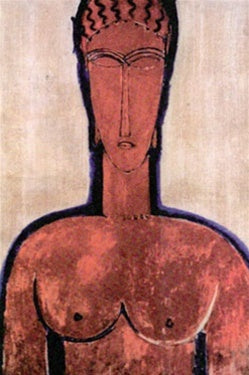 Modigliani Abstract Female Bust, Red - MO14