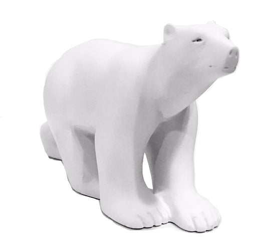 Pocket Art Pompon Polar Bear Miniature Statue
