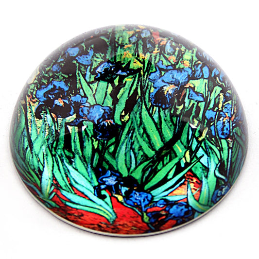 Irises Glass Paperweight by Van Gogh
