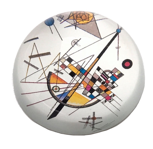 Kandinsky Modern Art Glass Dome Paperweight PKAN1 Parastone