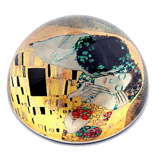 The Kiss Glass Paperweight by Klimt