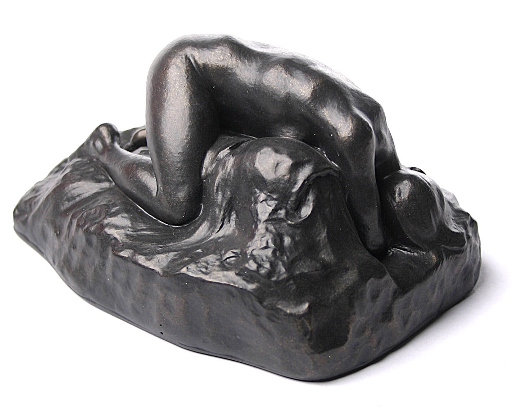 Danaide by Rodin Nude Woman on Rock Statue Bronze Parastone RO21