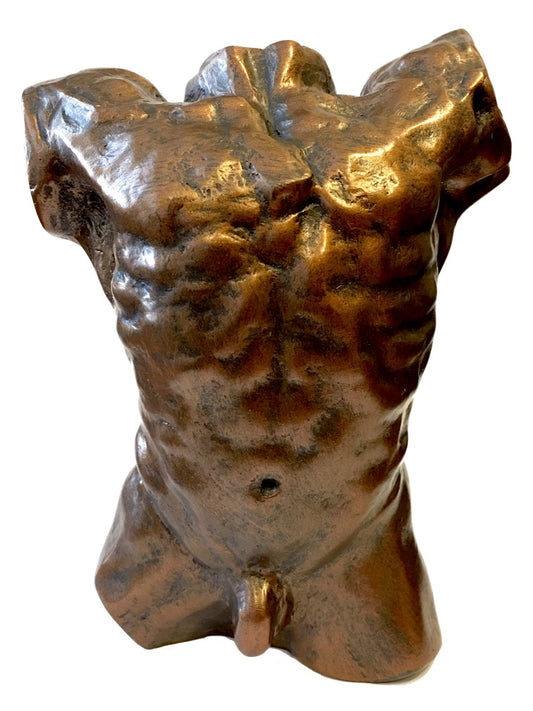 Rodin Male Nude Torso Collectible Statue 6H