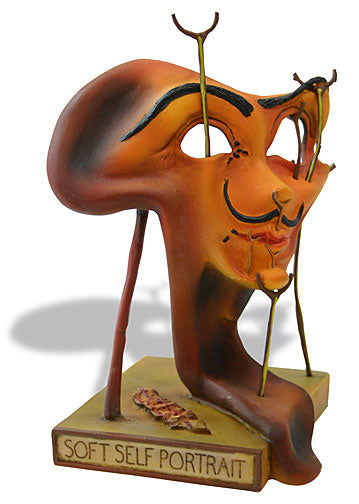 Self-portrait with Fried Bacon Surrealism Statue by Salvador Dali