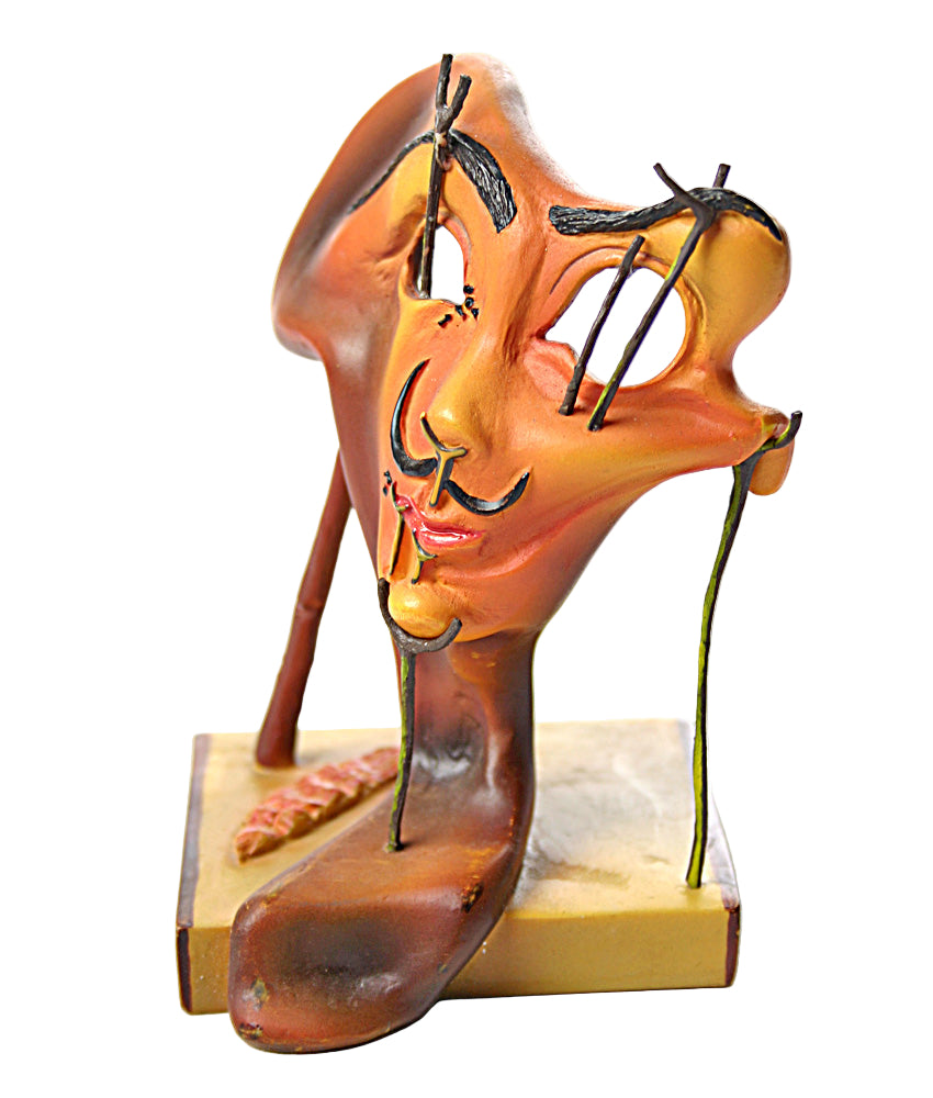 Self-portrait with Fried Bacon Surrealism Statue by Salvador Dali