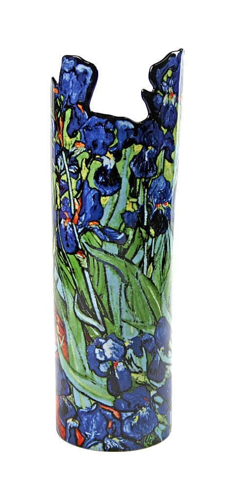Irises Violet Green Ceramic Flower Vase by Van Gogh