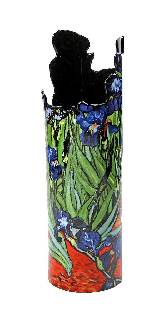 Irises Violet Green Ceramic Flower Vase by Van Gogh