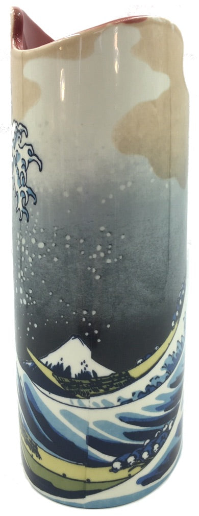 Hokusai Great Wave Off Kanagawa Japanese Ceramic Flower Vase