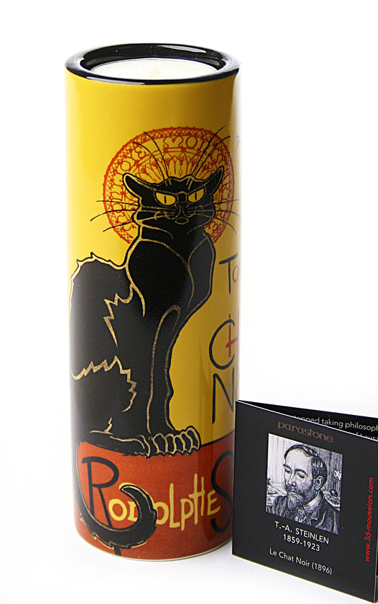 Steinlen Le Chat Noir Cat Tealight Candleholder