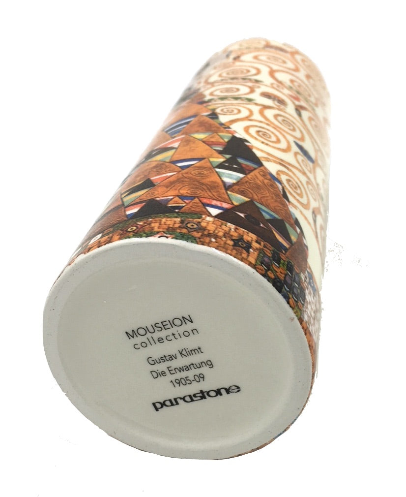 Klimt Woman Expectation Ceramic Flower Bud Small Vase 7H