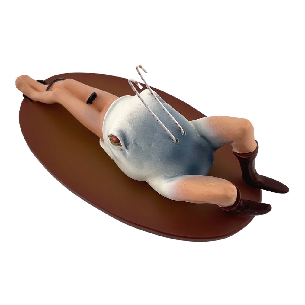 Hieronymus Bosch Figurine of Man-Eating Fish Fantasy Statue 7.5L