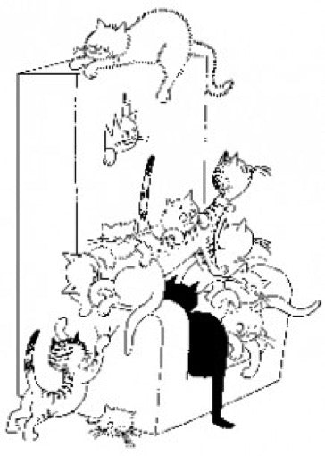 Kittens on a Highback Chair Save Me a Seat by Dubout Figurine