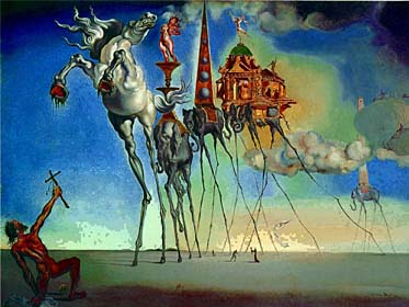 Horse Temptation of Saint Anthony by by Salvador Dali
