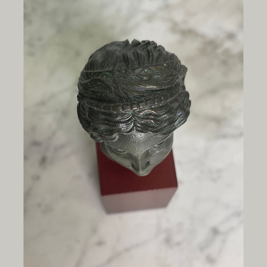 Pocket Art Head of Venus Aphrodite with Earring Roman Goddess Miniature Bust Statue