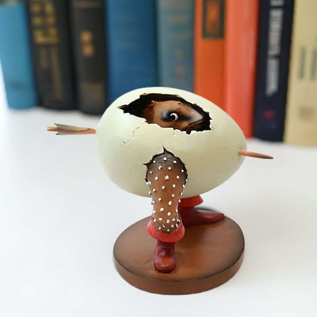 Monster Peering out of Egg with Legs from The Last Judgement – Hieronymus Bosch Figurine