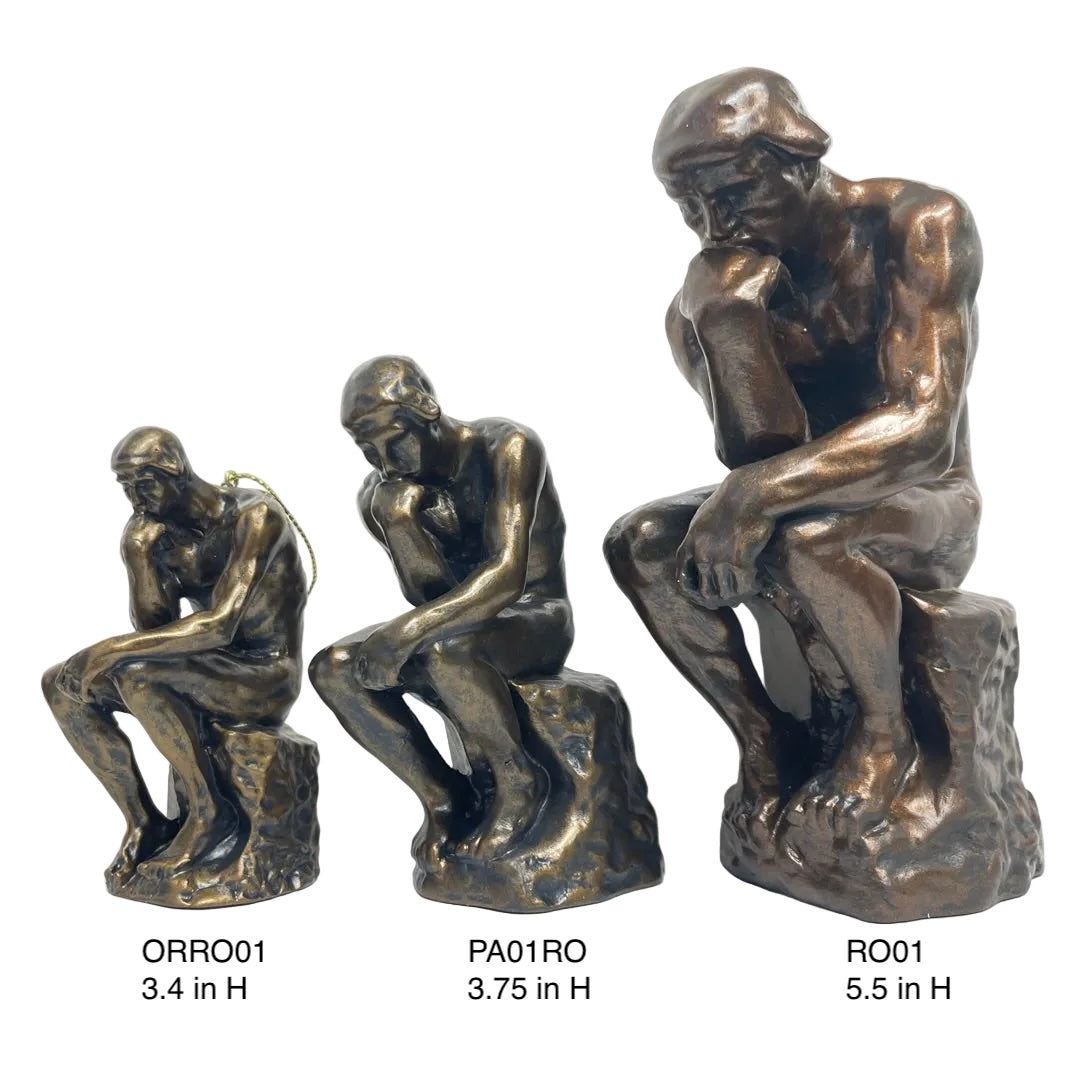 Rodin Thinker Christmas Ornament, Auguste Rodin