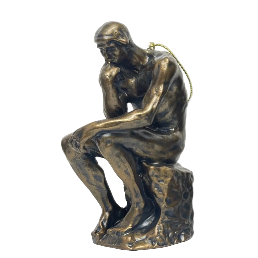 Rodin Thinker Christmas Ornament, Auguste Rodin