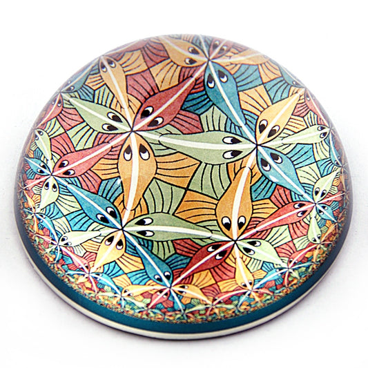 Fishes Circle Limit III Glass Paperweight by M.C. Escher