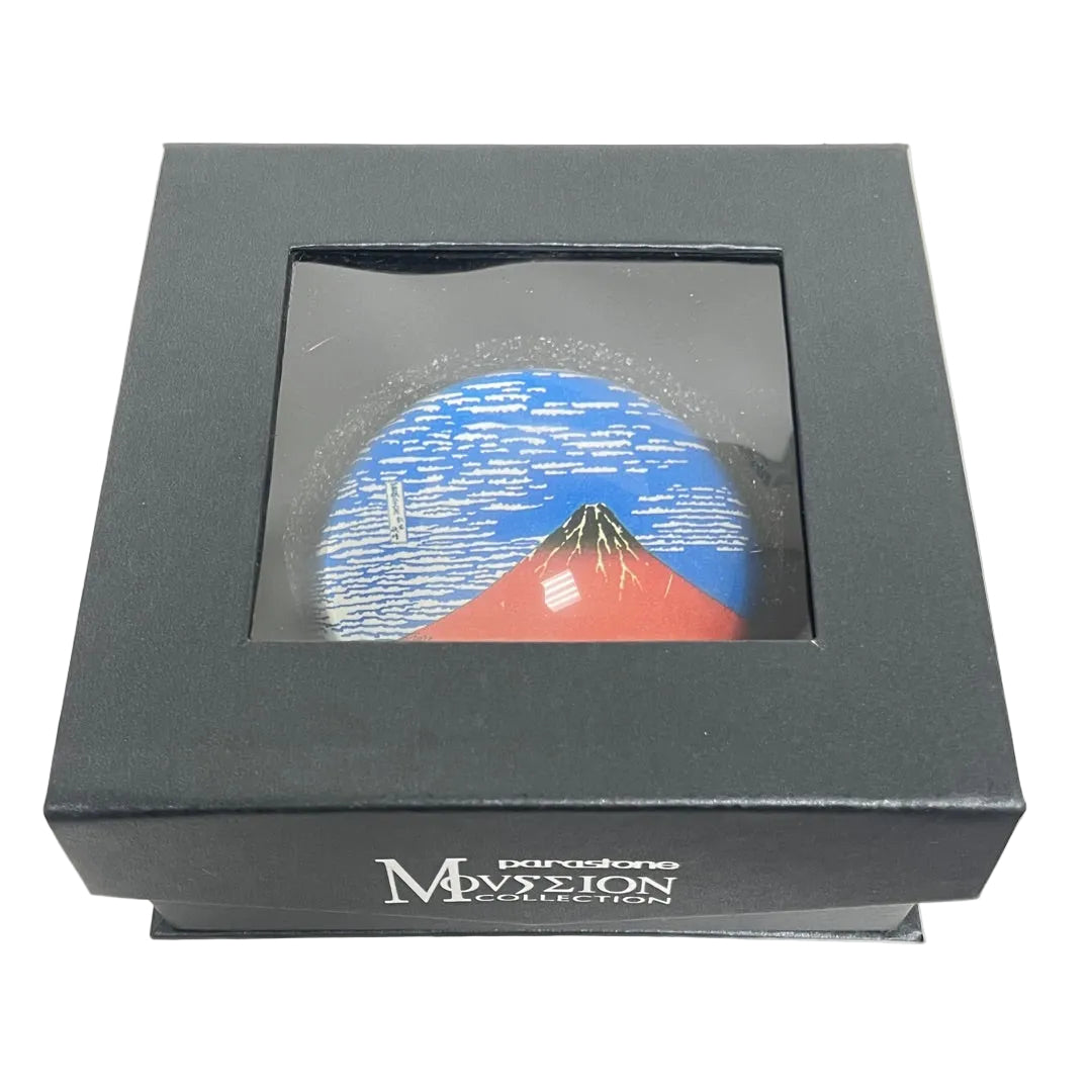 Hokusai Mt Fuji Glass Dome Desk Paperweight 3W