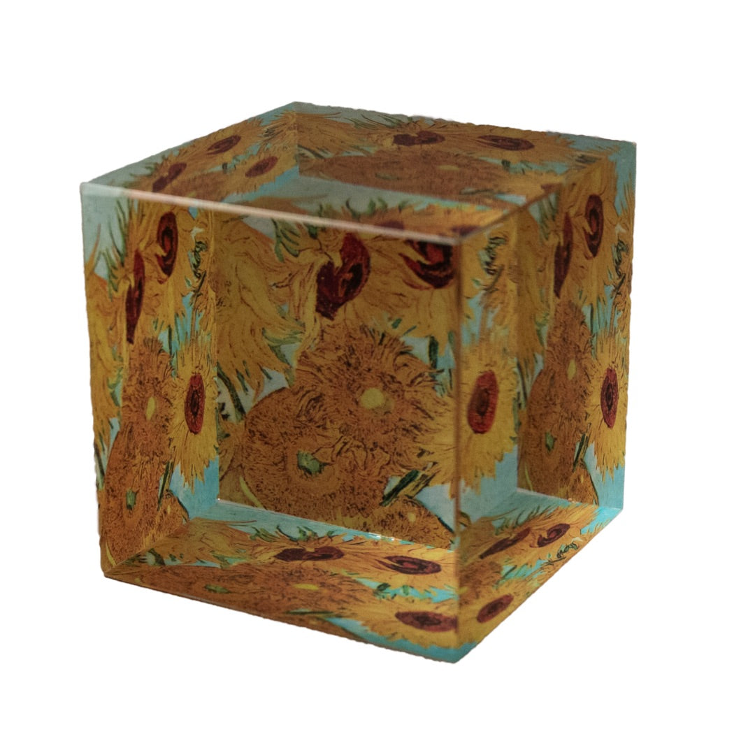 Van Gogh Sunflowers | Cube Paperweights QB Art
