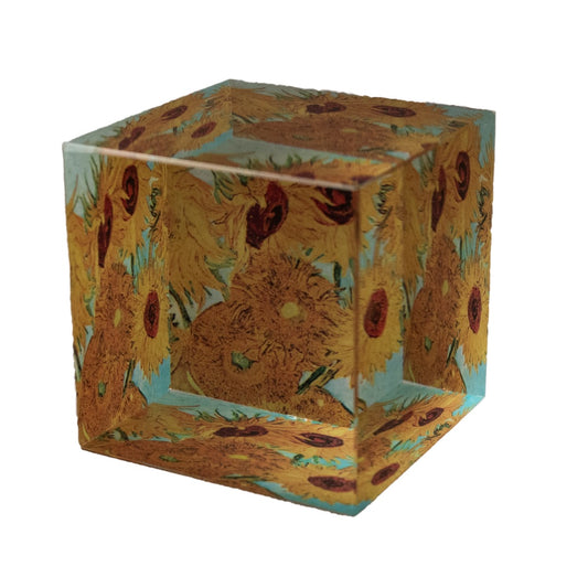 Van Gogh Sunflowers | Cube Paperweights QB Art