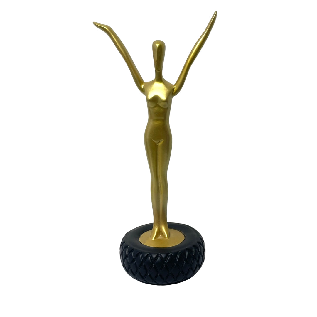 Salvador Dali, Welcome Statue – Gold Figurine on Tire, Parastone SD13 ...