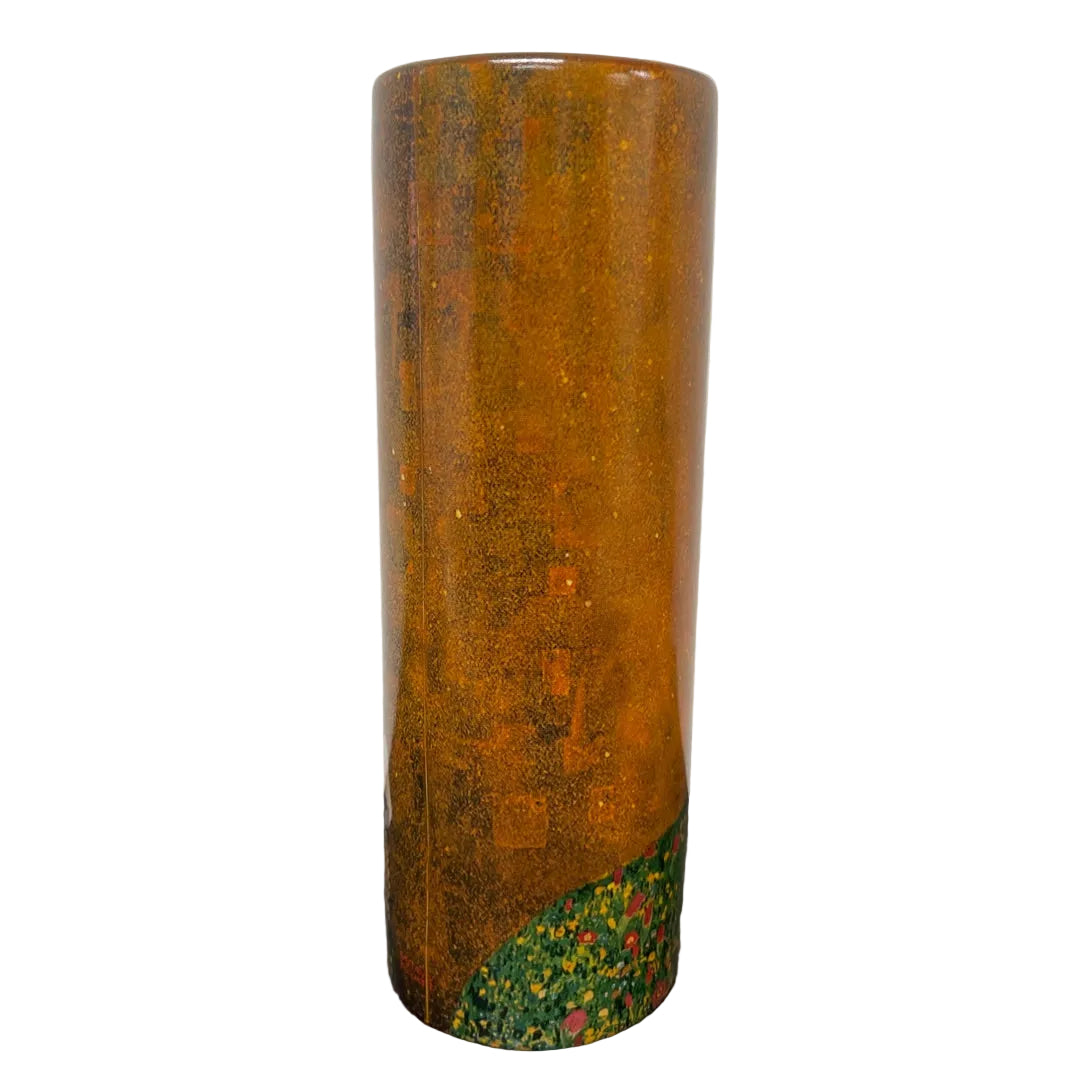 Klimt The Kiss Lovers Embrace Ceramic Flower Bud Small Vase 7H