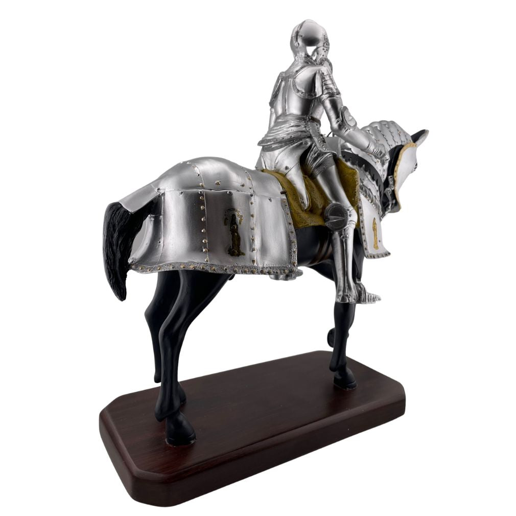 Knight and Horse Wearing Armor Statue Philadelphia Museum of Art 14.25H